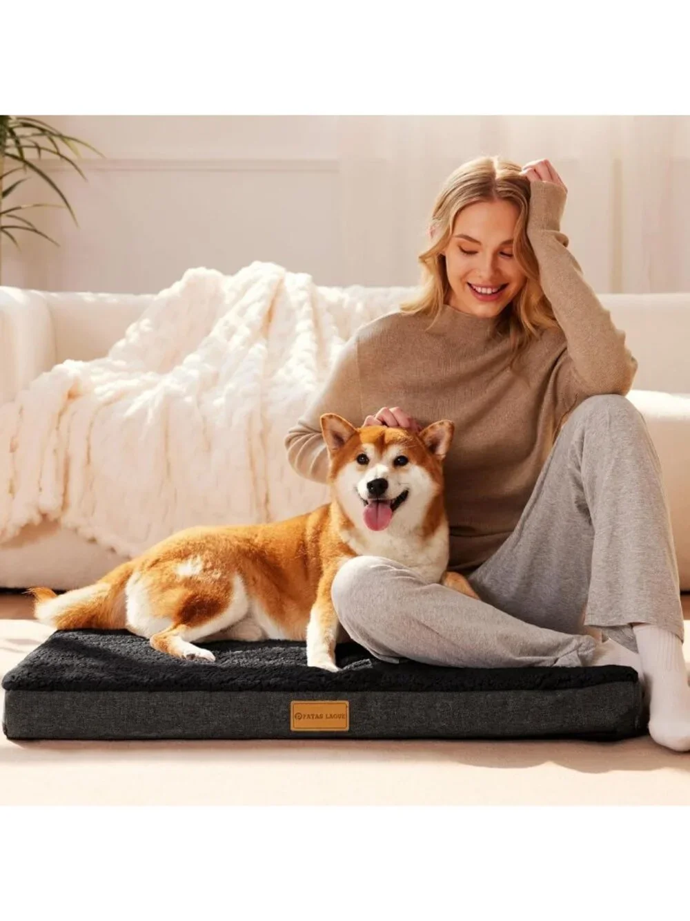 Large Orthopedic Dog Bed 36